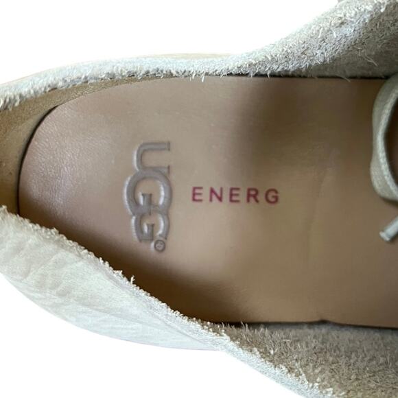 UGG Trigo Unlined Fashion Casual Shoes Sneakers in White Cap Suede Men's 10 - Picture 8 of 9